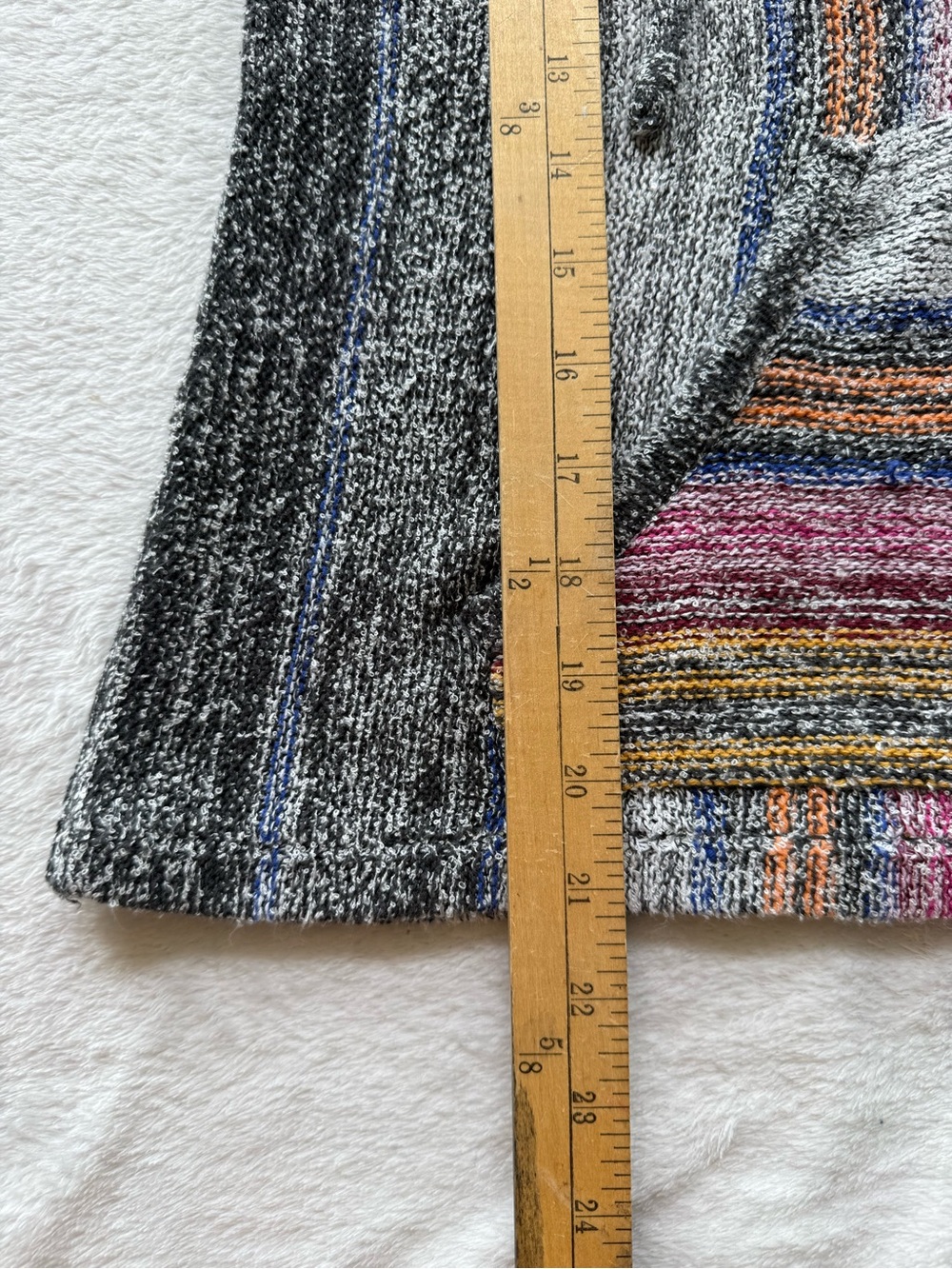 Billabong Baja Hoodie Multicolor Striped Pullover Boho Size L - Picture 4 of 7